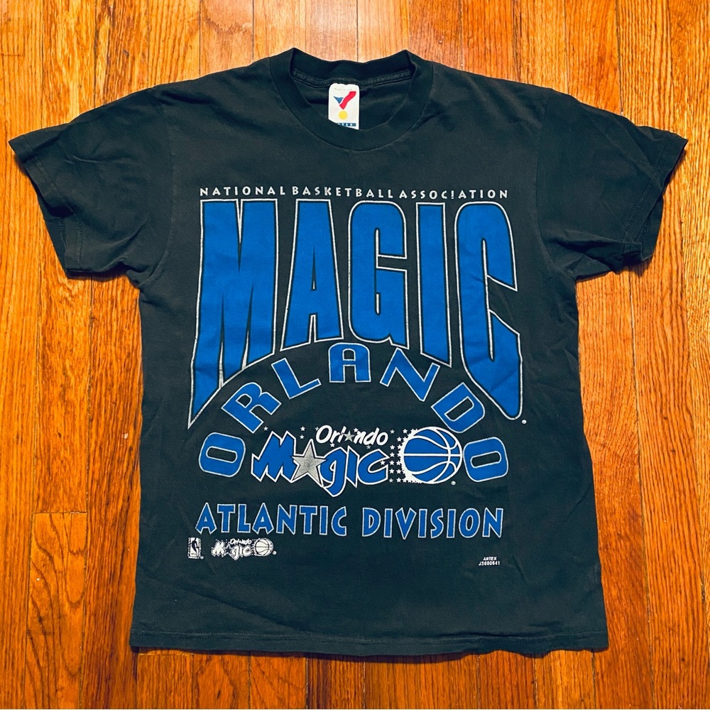 Vintage 90s Sports Tee Orlando Magic Basketball Gray Rare
